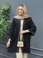 مانتو جلو باز نگین دار کد 4281 - تصویر 3