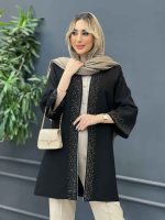 مانتو جلو باز نگین دار کد 4281 - تصویر 7