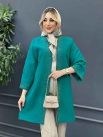 مانتو جلو باز نگین دار کد 4281 - تصویر 12
