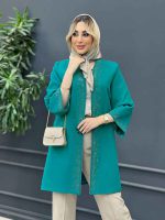 مانتو جلو باز نگین دار کد 4281 - تصویر 4