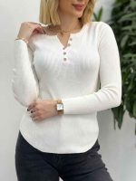 بافت یقه دکمه دار کد 3595 - تصویر 5