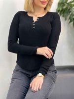 بافت یقه دکمه دار کد 3595 - تصویر 6