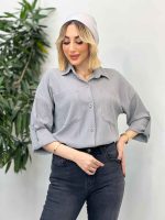 شومیز کراش دو جیب کد 4282 - تصویر 3