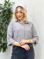 شومیز کراش دو جیب کد 4282 - تصویر 15
