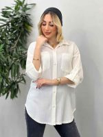 شومیز کراش دو جیب کد 4282 - تصویر 5