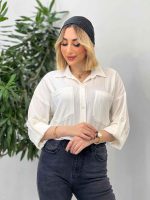 شومیز کراش دو جیب کد 4282 - تصویر 10
