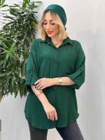 شومیز کراش دو جیب کد 4282 - تصویر 6
