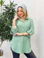 شومیز کراش دو جیب کد 4282 - تصویر 9