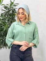 شومیز کراش دو جیب کد 4282 - تصویر 19