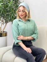 شومیز کراش دو جیب کد 4282 - تصویر 14