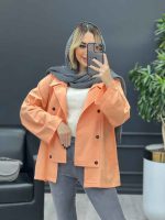 مانتو لینن شش دکمه کد 4293 - تصویر 2