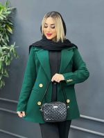 مانتو جیب نما دکمه طلایی کد 4314 - تصویر 22