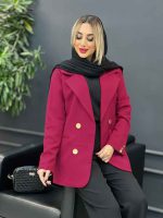 مانتو جیب نما دکمه طلایی کد 4314 - تصویر 20