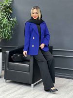 مانتو جیب نما دکمه طلایی کد 4314 - تصویر 23