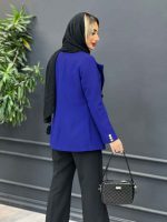 مانتو جیب نما دکمه طلایی کد 4314 - تصویر 14