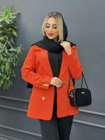 مانتو جیب نما دکمه طلایی کد 4314 - تصویر 13