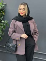 مانتو جیب نما دکمه طلایی کد 4314 - تصویر 8