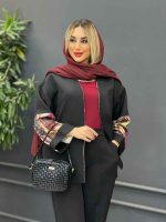 مانتو آستین پاکتی طرح دار کد 4313 - تصویر 4