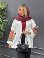 مانتو آستین پاکتی طرح دار کد 4313 - تصویر 15