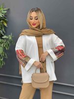 مانتو آستین پاکتی طرح دار کد 4313 - تصویر 13