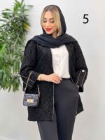 مانتو فکورا مروارید دوزی کد 4310 - تصویر 2