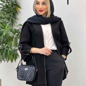مانتو فکورا مروارید دوزی کد 4310