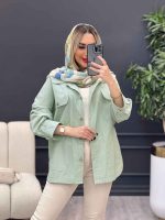 مانتو لینن چهار جیب کد 4285 - تصویر 10