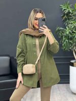 مانتو کتان دو جیب کد 4307 - تصویر 12