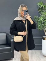 مانتو کتان دو جیب کد 4307 - تصویر 13