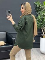 مانتو جلو دکمه دو جیب کد 4308 - تصویر 5