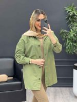 مانتو جلو دکمه دو جیب کد 4308 - تصویر 7