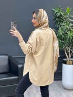 مانتو کتان دو جیب کد 4307 - تصویر 8