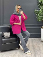 مانتو لینن تک دکمه کد 4294 - تصویر 12