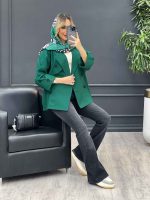 مانتو ژیله دکمه دار کد 4322 - تصویر 16