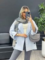 مانتو ژیله دکمه دار کد 4322 - تصویر 2
