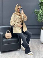 مانتو لینن ژیله دار دلوین کد 4291 - تصویر 12