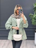 مانتو لینن ژیله دار دلوین کد 4291 - تصویر 11