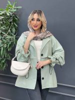 مانتو لینن ژیله دار دلوین کد 4291 - تصویر 4