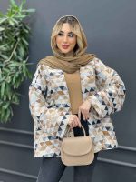 مانتو آستین مغزی دوزی ژاکارد کد 4320 - تصویر 6