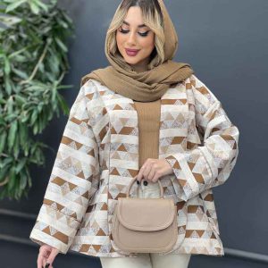 مانتو آستین مغزی دوزی ژاکارد کد 4320