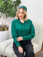 شومیز ساتن طرح دار کد 4301 - تصویر 11