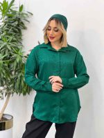 شومیز ساتن طرح دار کد 4301 - تصویر 8