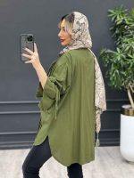 مانتو لینن پلیسه دار کد 4283 - تصویر 11