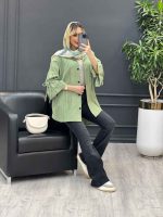 مانتو لینن پلیسه دار کد 4283 - تصویر 17