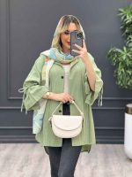 مانتو لینن پلیسه دار کد 4283 - تصویر 8