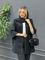 مانتو جلو باز مروارید دوزی کد 4306 - تصویر 9