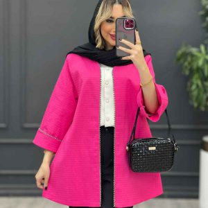 مانتو جلو باز مروارید دوزی کد 4306