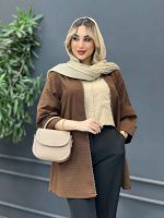 مانتو جلو باز مروارید دوزی کد 4306 - تصویر 18