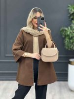 مانتو جلو باز مروارید دوزی کد 4306 - تصویر 3