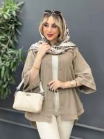 مانتو لینن جیب دکمه کد 4327 - تصویر 10